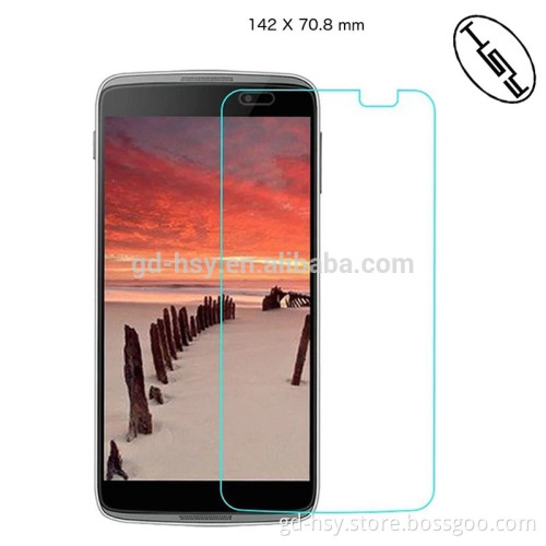 HUYSHE fingerprint resistant 9h hardness tempered glass 5.5 inch screen protector case for Alcatel idol 3